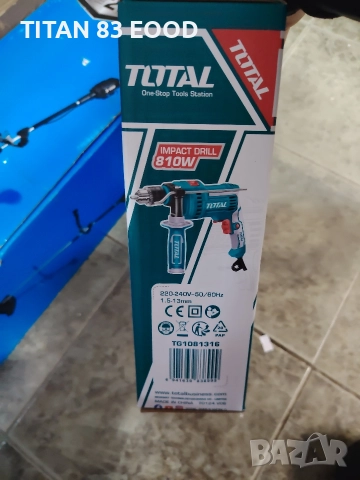 Ударна бормашина TOTAL Industrial, 810 W, снимка 3 - Бормашини - 52612152