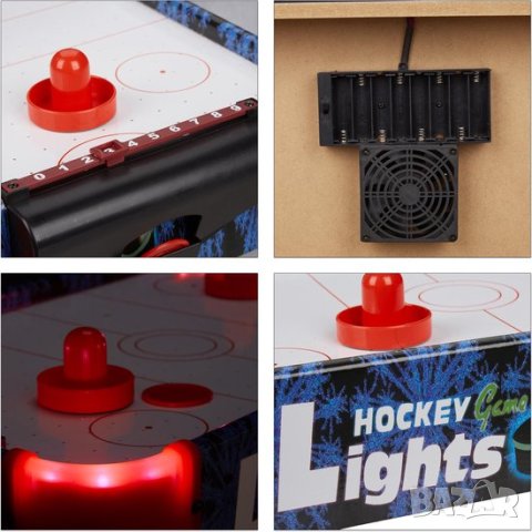 Relaxdays мини въздушен хокей - LED маса за въздушен хокей , снимка 2 - Други - 43343812