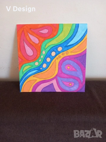 Абстрактна картина- пано 20х20см