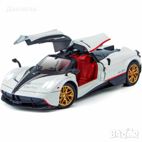 Метална количка Pagani с пушек, звук и светлина