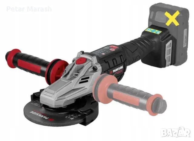 Ъглошлайф с плоска глава Parkside Performance PPWSFA 20-Li A1 - без батерия, снимка 2 - Други инструменти - 49575302