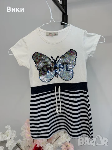 Детска рокля 5-6г но е умалена отговаря на 4-5г, снимка 5 - Детски рокли и поли - 50738141