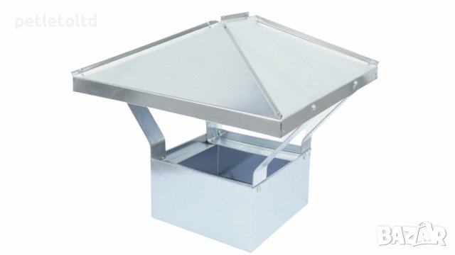 Шапка за комин от поцинкована ламарина (модел - четирискатна) - размерите са посочени в текста, снимка 2 - Железария - 38758725