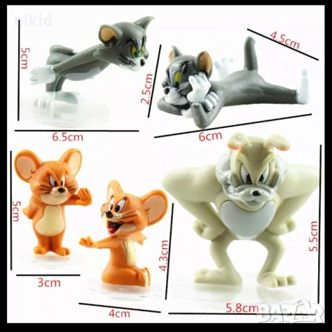 Том и Джери Спайк пластмасови фигурки играчки за игра и украса на торта пластмасова фигурка, снимка 5 - Фигурки - 31050742