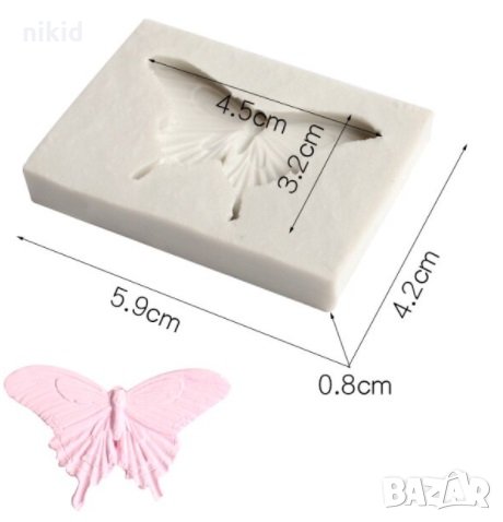красива пеперуда силиконов молд форма фондан шоколад гипс , снимка 2 - Форми - 32791586