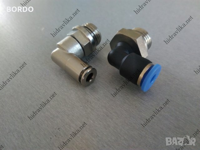 Бързи връзки коляно за шлаух G1/4-Ф4, снимка 3 - Резервни части за машини - 33648688