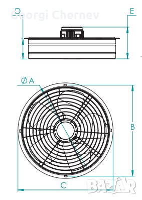 Осов вентилатор ф350, 3250 m3/h, снимка 11 - Други машини и части - 34723012