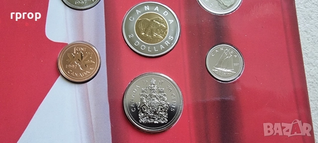 Канада. Сет 1997 година. 1 долар - юбилеен. 1987 - 1997 година. UNC., снимка 5 - Нумизматика и бонистика - 51740154