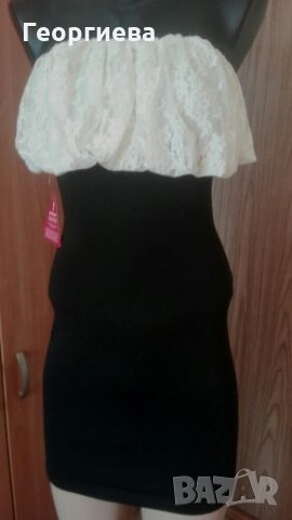 Черна рокля с красива дантела ПРОМОЦИЯ 👗🍀XS,S (34 - 36) 🍀👗 код 005, снимка 9 - Рокли - 26529313