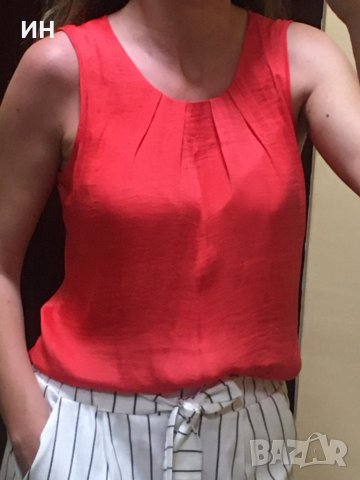 Лятна блуза в цвят Диня, снимка 7 - Потници - 33361864