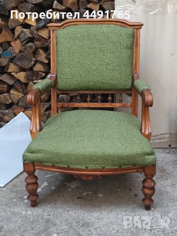 антикварно кресло-реставрирано, снимка 6 - Антикварни и старинни предмети - 50660786