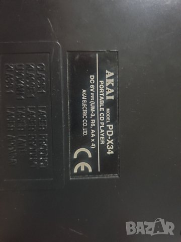 Stereo comact disc player / Дискмен Akai PD-X34 Работи. В много добро състояние. Има слушалки., снимка 2 - MP3 и MP4 плеъри - 32799361
