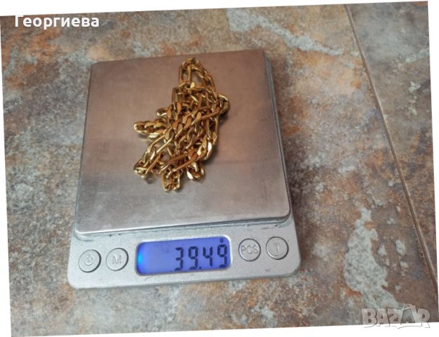 Жълт стоманен ланец/синджир, снимка 8 - Колиета, медальони, синджири - 38368705