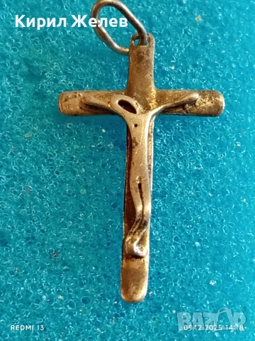 Сребърен кръст висулка майсторска ръчна изработка 52467, снимка 3 - Колиета, медальони, синджири - 52707549
