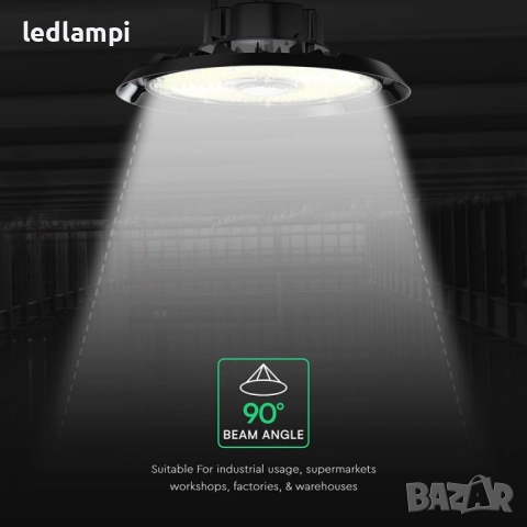 LED Индустриална Камбана 100W CREE Чип 135Lm/W - 6 Години Гаранция Студено Бяла Светлина, снимка 5 - Други - 8536848