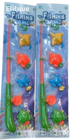 Детски занимателен риболовен комплект с въдица и морски обитатели