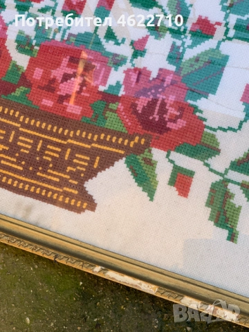 стара картина български гоблен , снимка 6 - Картини - 52424729