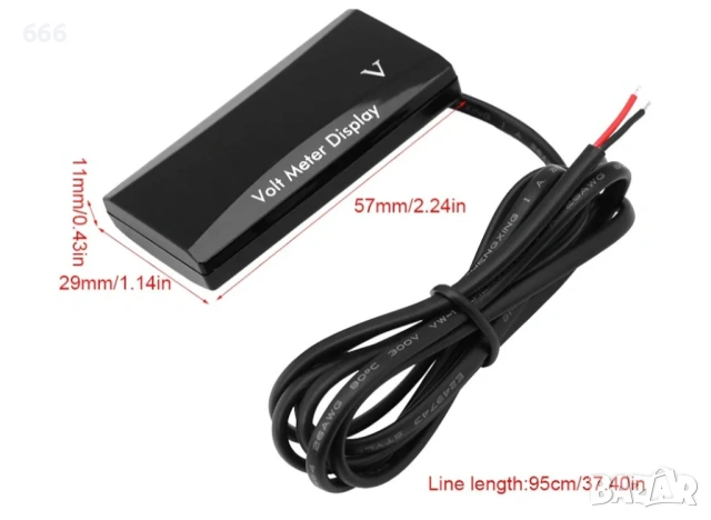 12V LED цифров волтметър за автомобили и мотоциклети, снимка 2 - Аксесоари и консумативи - 53575922