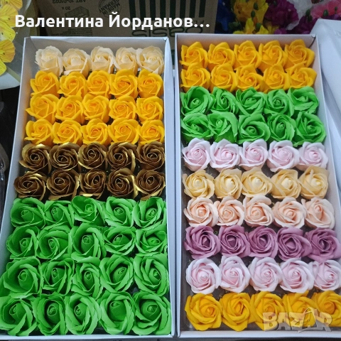 сапунени рози , снимка 2 - Изкуствени цветя - 53296012