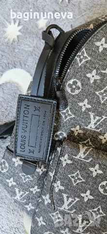 Нова  сива раница на LV, снимка 5 - Раници - 50589409