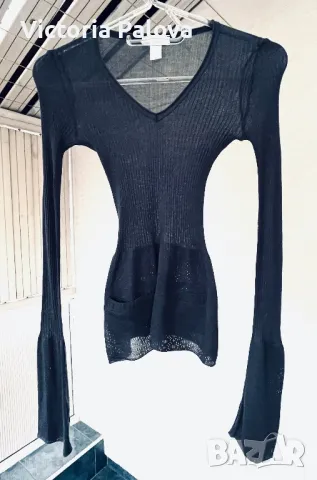 Много скъпа швейцарска блуза ZIMMERLI коприна и вълна, снимка 2 - Блузи с дълъг ръкав и пуловери - 49491470