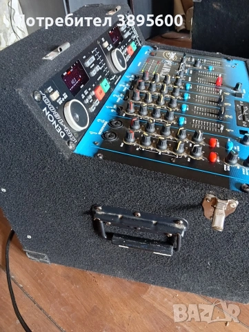 Продавам DJ комплект Denon+Omnitronic-работещ, снимка 3 - Ресийвъри, усилватели, смесителни пултове - 53495320