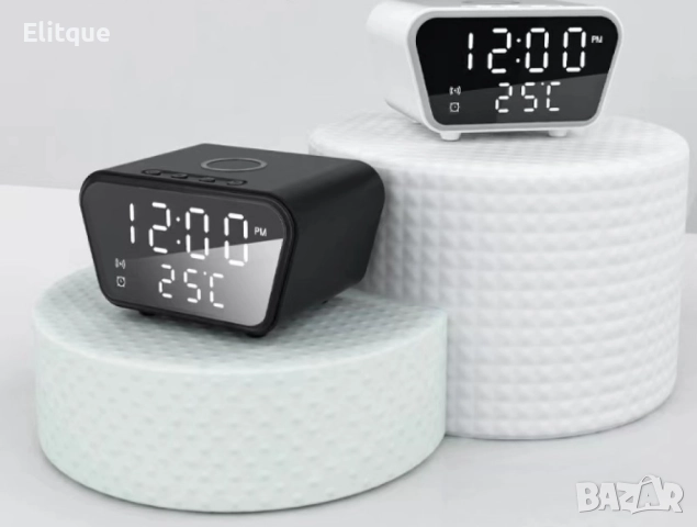 Електронен часовник с безжично зареждане на смартфона, снимка 5 - Други стоки за дома - 52861342