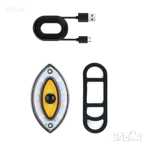 Задна LED стоп светлина за велосипед колело QIXUN EYE, USB, 30 лумена, снимка 9 - Аксесоари за велосипеди - 52037648