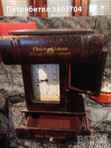 настолен дървен часовник, снимка 1