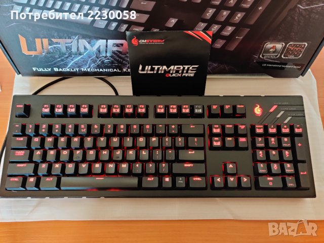 Геймърска механична клавиатура CM Storm QuickFire Ultimate – Cherry MX Brown суич, снимка 1 - Клавиатури и мишки - 35055079
