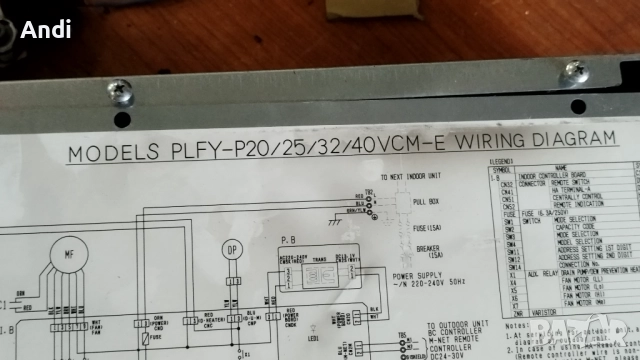 Климатик Mitsubishi E17580447 Платка PLFY-P25VCM-E2, снимка 17 - Климатици - 52544776