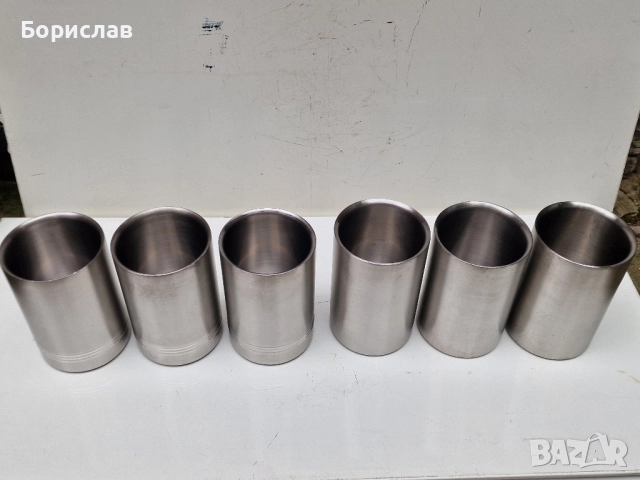 Комплект вази за цветя, неръждаеми.