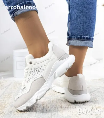 Дамски бели кецове Viale, снимка 3 - Кецове - 49171501