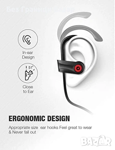 Нови Otium Bluetooth спортни слушалки IPX7 водоустойчиви 15 часа батерия, снимка 7 - Bluetooth слушалки - 53535797