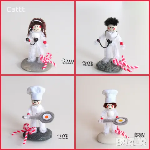 Мартеница ПИЖО / ПЕНДА лекарка, лекар, готвач, готвачка, снимка 1