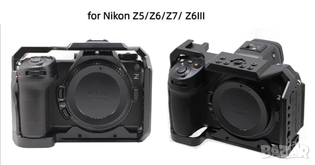Алуминиева клетка за фотоапарати NIKON z5, z6, z6II, Z6III, z7, z7II, снимка 2 - Фотоапарати - 53417149