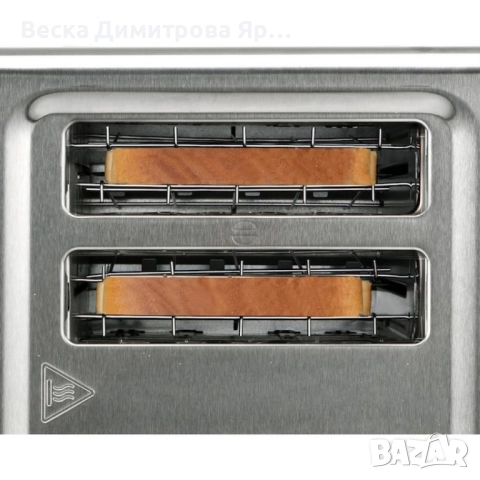 Мощен тостер Black+decker BXTO1960E - Неръждаема стомана с 4 слота, LCD дисплей и стойка за кифли, снимка 3 - Тостери - 52055719
