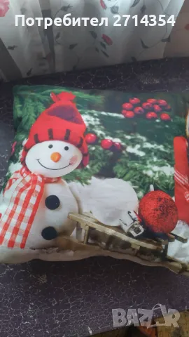 Коледна възглавница , снимка 5 - Възглавници - 48223006
