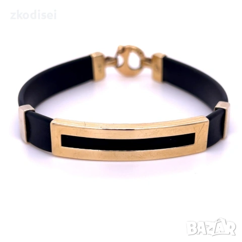 Златна гривна със силикон 14,85гр. 20,0см. 14кр. проба:585 модел:35323-2