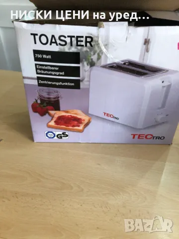 Тостер TECTRO 750W, снимка 3 - Тостери - 48812080