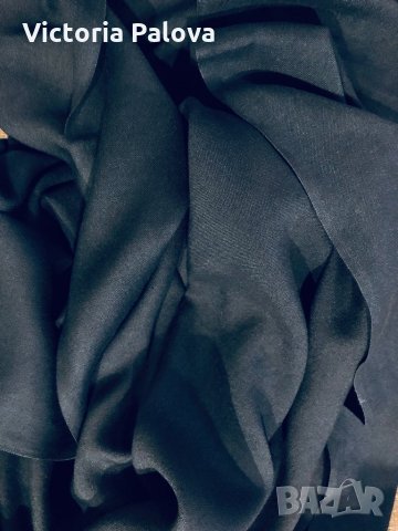 Сиво-син голям шал 180/77см, снимка 6 - Шалове - 27615056