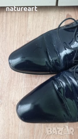 Мъжки обувки Andrews, официални, тъмно сини лак 41 номер, снимка 1