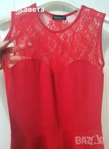 Дамска червена рокля, снимка 4 - Рокли - 34852625