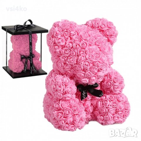 Мече от рози в кутия, снимка 1