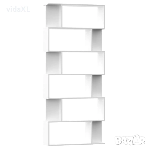 vidaXL Библиотека/разделител за стая бяла 80x24x192 см инженерно дърво(SKU:800090)