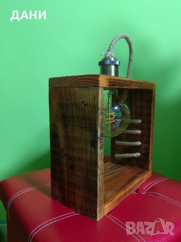 Лампа от иглолистна дървесина , снимка 3 - Настолни лампи - 43159108