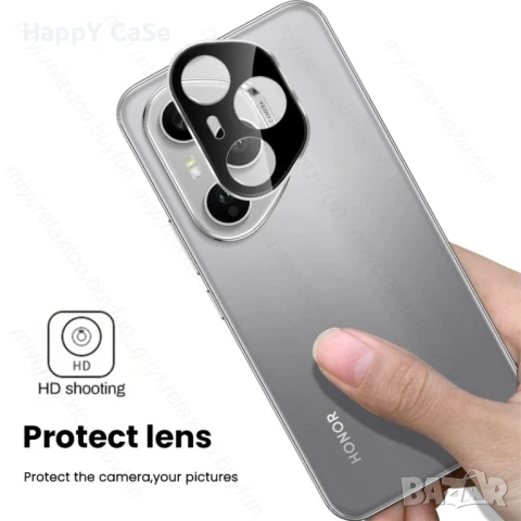 Honor 400 Pro / 400 / 400 Lite / 3D 9H Стъклен протектор за камера твърдо стъкло, снимка 5 - Фолия, протектори - 50113428