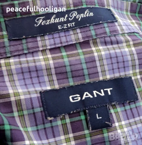 Gant Foxhunt Poplin Long Sleeve Shirt -страхотна мъжка риза с дълъг ръкав размер L/XL, снимка 11 - Ризи - 49034119