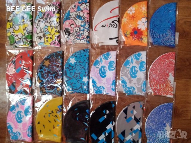 Плувни шапки за възрастни и деца, снимка 2 - Водни спортове - 33286605