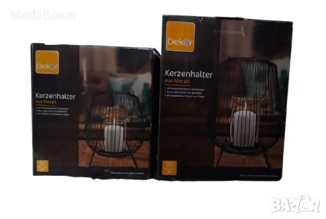 Метален свещник във форма на фенер, снимка 7 - Декорация за дома - 48947803